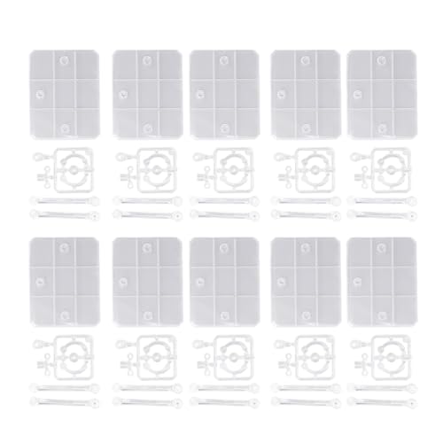 Kikumi 10PCSSET Assembly Action Abbildung Anzeige Halter Basispuppenmodell Support Ständer mit Zubehör für 1/144 (Transparent) von Kikumi