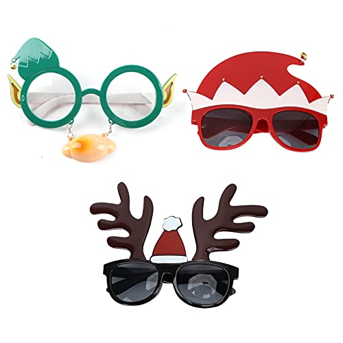 Kikumi 3pcs Kinder Erwachsene Weihnachtsbrillen Einzigartige Exquisite Süße Partybrillen Dekoration von Kikumi