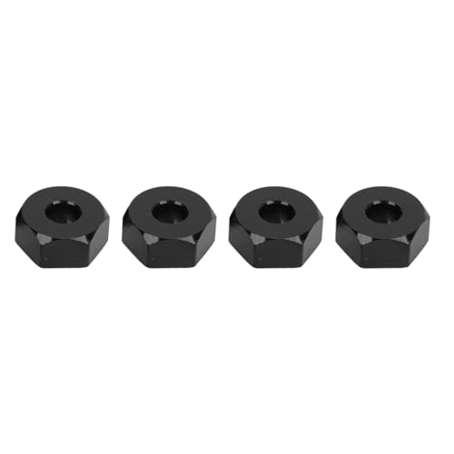 Kikumi 4PCS 12mm Sechskantrad -Hub -Baugruppe Aluminiumlegierung RC Car Hex Antriebsadapter Ersatz für MJX 14210 16208 (Schwarz) von Kikumi