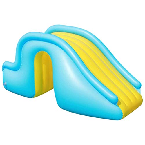 Kikumi Aufblasbare Wasserrutsche Schwimmbad Slide Summer Swimming Pool Liefert Wasserspielzeug für Außen Im Innenbereich (Blau) von Kikumi