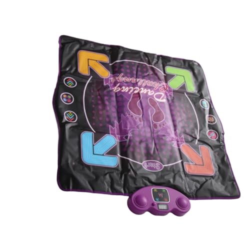 Kikumi Elektronisches Tanzpad mit Mikrofon, 4 Spielmodi, Unterschiedlicher Musik, Anti-Schlupf, Verbesserung der Koordination, Kindertanzmatte (Beleuchtungstyp) von Kikumi
