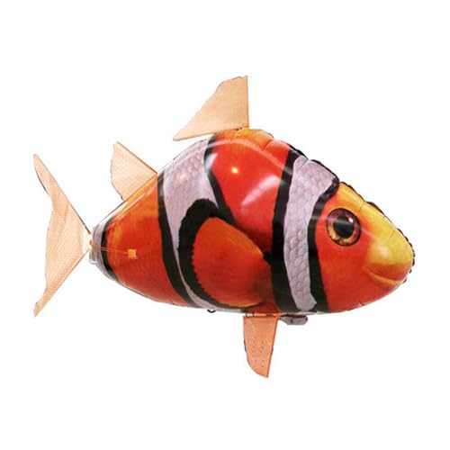 Kikumi Fernbedienung Haispielzeug Schwimmfisch Infrarot RC Flying Clown Fish Ballon - Anigravity Indoor -Spielzeug mit Mitte der Luft, die für Lustige Partydekorationen und Geschenke (red) von Kikumi