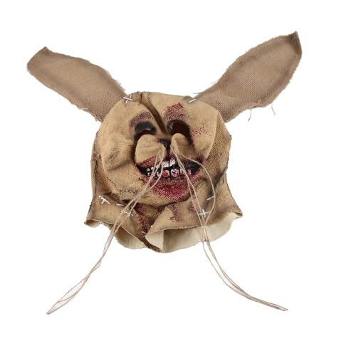 Kikumi Halloween Scary Face Cover Gruselige Schreckenskrähe Kopfbedeckung Halloween Kostümen Kostümprops (2) von Kikumi