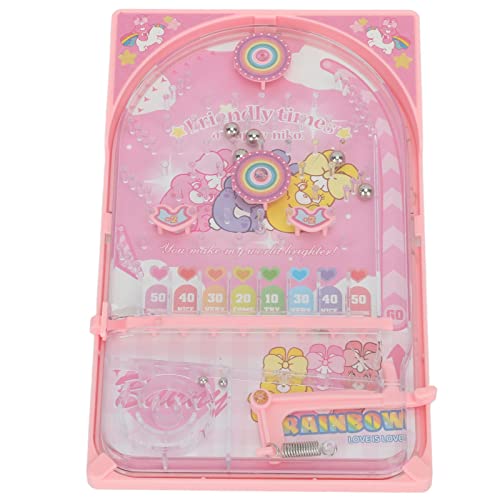 Kikumi Kids Pinball-Spiel Verbessert Hand-Eye-Koordination Flipper Rennspielzeug mit Stand (Rosa) von Kikumi