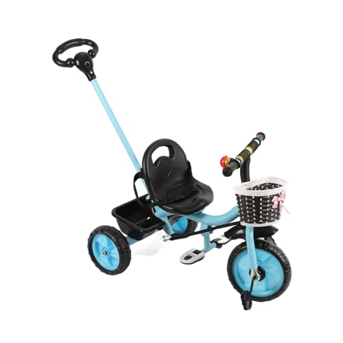 Kikumi Kinder Dreiradbalance -Trike -Falten -Pedale Einstellbare Druckgriffe Richtungsregelung Kleinkinderrad Fahrrad (Blau) von Kikumi