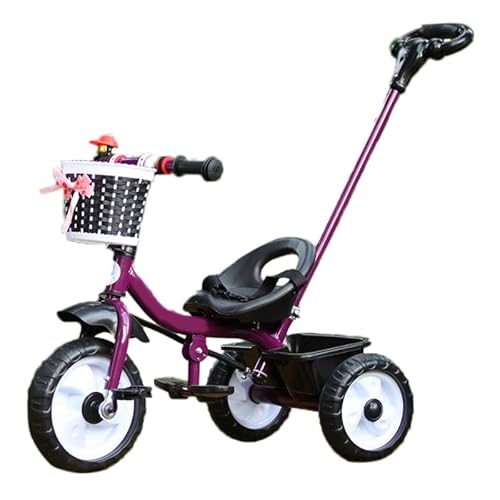 Kikumi Kinder Dreiradbalance -Trike -Falten -Pedale Einstellbare Druckgriffe Richtungsregelung Kleinkinderrad Fahrrad (Lila) von Kikumi