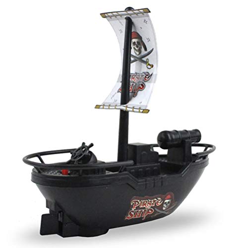 Kikumi Kinderpool Piraten Spielzeugboot Bad Spielzeug Kinderspielzeugboot Geburtstagsgeschenk für Kinderbool Spielzeug (Schwarz) von Kikumi