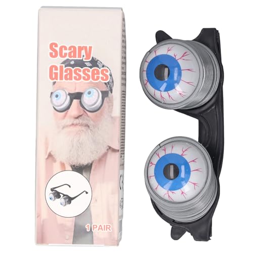 Kikumi Lustige Hängende Augen Frühlingsbrille Gruseliges Kostümzubehör Fotoautomaten-Requisiten Geburtstagsparty-Gastgeschenke Verkleidungen Augapfelbrille von Kikumi