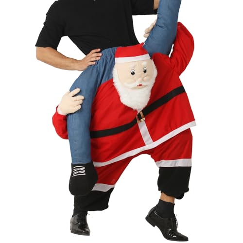 Kikumi Santa Kostüm Tragen Fahrt mit Mir Schulter, Weihnachts -Weihnachtsanzug Weich und Atmungsaktiv für Halloween -Party Kikumi Santa Kostüm Tragen Fahrt mit Mir Schulter, Weihnachts -Weihnachtsanzug Weich und Atmungsaktiv für Halloween -Party von Kikumi
