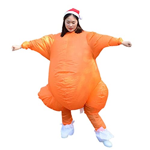 Kikumi Thanksgiving Aufblasbares Cosplay -Kostüm Faltbare Aufblasbare Bekleidungshut Truthahn Kostüm für Karneval Maskerade von Kikumi