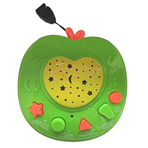 Kikumi Tragbare Muslim Koran Lernmaschinen Arabische Geschichten Erzählungen LED Light Projection Coran Learning Toy (Grün) von Kikumi