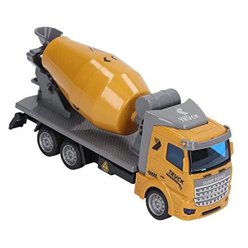 Zementmixer Spielzeugwagen 1:48 Skala Hohe Simulation Rückenwagen -Autospielzeug Glossy Operation Car Toys für 3 Jahre über Kindern (Flacher Kopf) von Kikumi