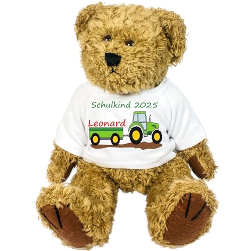 Kilala Bär Kuscheltier für die Zuckertüte Traktor befüllen Topping Schultüte Mädchen Junge Plüschtier Teddybär (Traktor) von Kilala