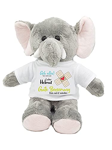 Gute Besserung Elefant mit Wunschname personalisiert Alternative Karte zur Genesung Genesungswünsche (Gib Alles) von Kilala