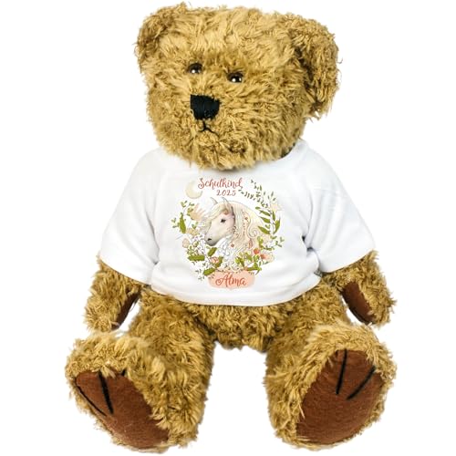 Kilala Bär Kuscheltier für die Zuckertüte befüllen Dino Topping Schultüte Mädchen Junge (Pferdekopf beige) von Kilala