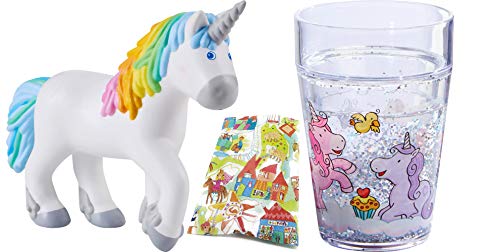 Kilala Einhorn Ruby Rainbow Glitzerbecher Geschenkset Trinkbecher Kinderbecher von Kilala