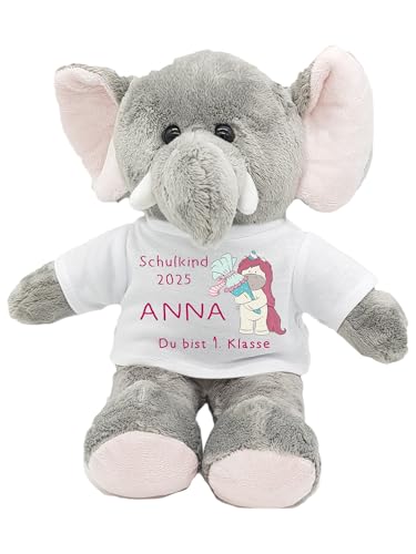 Kilala Elefant Befüllung für die Zuckertüte Schultüte mit Wunschname Topping für die Schultüte (Einhorn mit Zuckertüte) von Kilala
