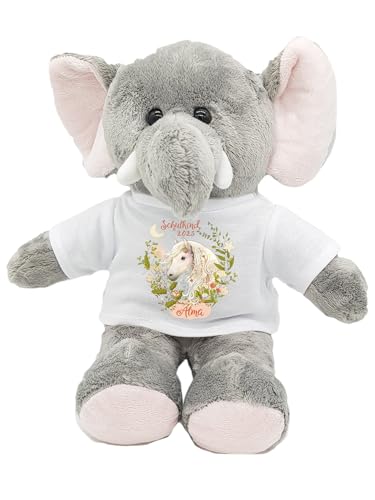 Kilala Elefant Befüllung für die Zuckertüte Schultüte mit Wunschname Topping für die Schultüte (Pferdekopf) von Kilala