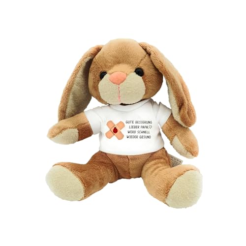 Kilala Kuscheltier Hase klein, Gute Besserung Plüschtier, mit Wunschname personalisierbar, Pflaster mit Marienkäfer, Geschenk für Erkrankte Freunde Familie von Kilala