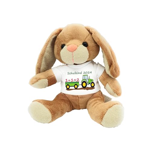 Kilala Hase Kuscheltier für die Zuckertüte Schultüte mit Wunschname Hase Topping für die Schultüte (Mädchen mit Schültüte) von Kilala