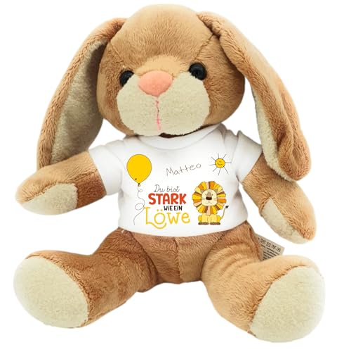 Kilala Kuscheltier Hase Glücksbringer Plüschhase als Mutmacher & Trostspender (Du bist STARK) von Kilala