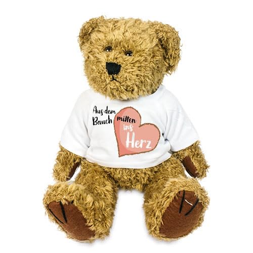 Kilala Personalisierter Teddybär mit Namen - Geschenk zur Geburt, Taufe, Geburtstag Plüschtier Bär (Aus dem Bauch) von Kilala