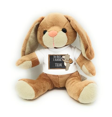 Kilala Zuckertüten-Topping Hase – Personalisiertes Kuscheltier, Glücksbringer Einschulung (Bär) von Kilala