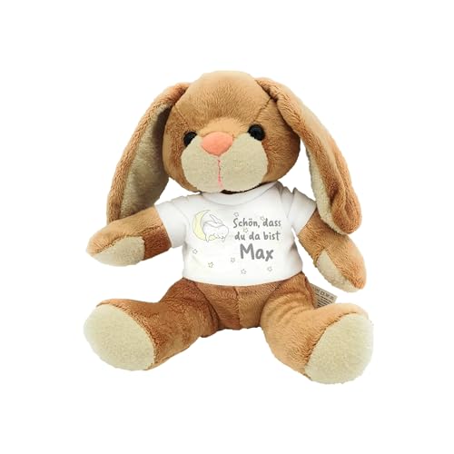 Kilala personalisierter Hase Kuscheltier zur Geburt mit Wunschname Babygeschenk Geburtsgeschenk patentane Patenonkel arbeitskollegen Mitarbeiter (Mond) von Kilala