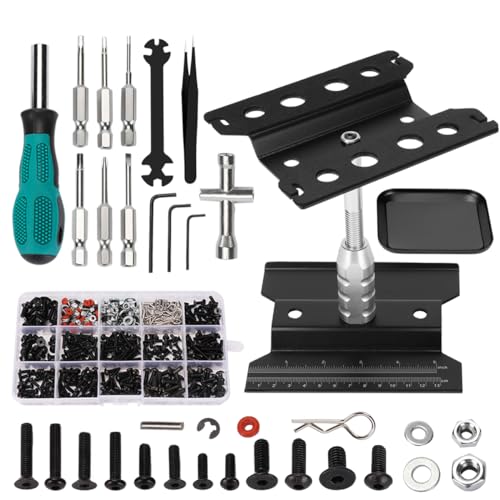 RC Auto-Reparatur-Arbeitsständer, 532-teiliges RC-Reparaturwerkzeug-Schrauben-Set, 360-Grad-Rotation, RC-Reparaturstation, Schraubendreher, Schrauben, Paletten-Set für 1/8, 1/10, 1/12, 1/16, 1/18, RC RC Auto-Reparatur-Arbeitsständer, 532-teiliges RC-Reparaturwerkzeug-Schrauben-Set, 360-Grad-Rotation, RC-Reparaturstation, Schraubendreher, Schrauben, Paletten-Set für 1/8, 1/10, 1/12, 1/16, 1/18, RC von Kimapeso