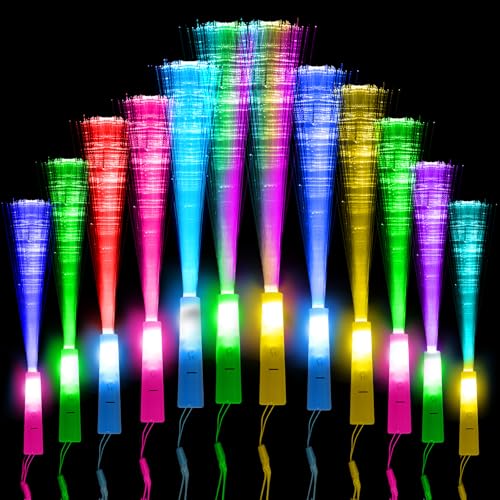 Bunte Leuchtstäbe Glasfaser 12 Stück Party Deko LED Upgraded Multi-Light Mode Glow Sticks, Ostern Karneval Mitgebsel Kindergeburtstag Spielzeug für Nacht Partys, Konzerte, Weihnachten, Hochzeiten Bunte Leuchtstäbe Glasfaser 12 Stück Party Deko LED Upgraded Multi-Light Mode Glow Sticks, Ostern Karneval Mitgebsel Kindergeburtstag Spielzeug für Nacht Partys, Konzerte, Weihnachten, Hochzeiten von Kimimara