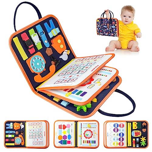 Kimimara Busy Board für Kinder - Activity Board Montessori Spielzeug für Kleinkinder Baby Jungen Mädchen ab 1 2 3 4 Jahre - Feinmotorik Sensorik Motorikspielzeug Kimimara Busy Board für Kinder - Activity Board Montessori Spielzeug für Kleinkinder Baby Jungen Mädchen ab 1 2 3 4 Jahre - Feinmotorik Sensorik Motorikspielzeug von Kimimara