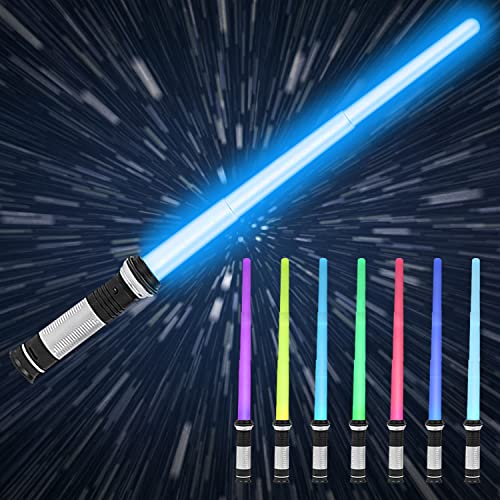 Lichtschwert für Kinder, LED-Lichtschwert mit Sound, einziehbar, 7 Farben, Lichtschwert, Geschenk für Jungen, Kinder, Teenager, Partyzubehör, 1 Packung Weihnachtsstrumpffüller, Geschenk Lichtschwert für Kinder, LED-Lichtschwert mit Sound, einziehbar, 7 Farben, Lichtschwert, Geschenk für Jungen, Kinder, Teenager, Partyzubehör, 1 Packung Weihnachtsstrumpffüller, Geschenk von Kimimara