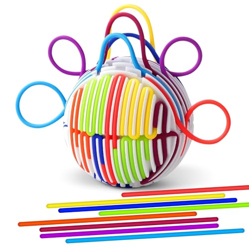 Sensorik-Aktivitätsball für Autismus & ADHS – 3D-Fidget-Spielzeug mit 16 Schnüren für Kinder & Erwachsene – Stressabbau zu Hause, in der Schule & unterwegs Sensorik-Aktivitätsball für Autismus & ADHS – 3D-Fidget-Spielzeug mit 16 Schnüren für Kinder & Erwachsene – Stressabbau zu Hause, in der Schule & unterwegs von Kimimara