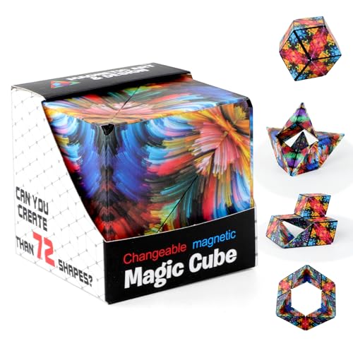 Zauberwürfel Set 3D - Unendliche Sterne Zauberwürfel Stressabbau Puzzle Magnetische Intelligenz Spielzeug Kinder Erwachsene Geschenke (Farbe) von Kimimara