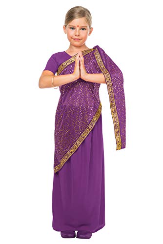 Kimokawaii Bollywood Kostüm für Kinder, Violett (5-6 Jahre) von Kimokawaii