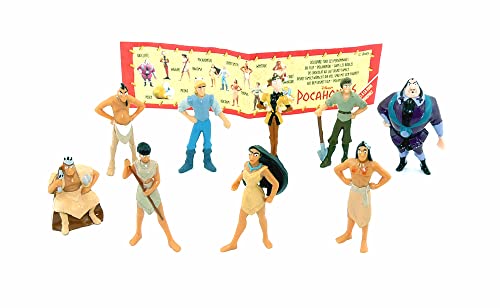 Kinder Überraschung, 9er Pocahontas Figurensatz von N E S T L E. Größe Mini mit Beipackzettel von Kinder