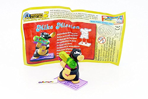 Kinder Überraschung, Mike Mission mit Aufkleber auf Folie (Mission Maulwurf 2) von Kinder