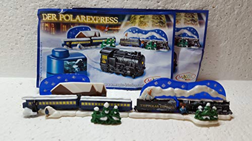 Kinder Überraschung : " Der Polar Express - 3D Lokomotive und Waggon aus dem Adventskalender von 2004 von Kinder Überraschung