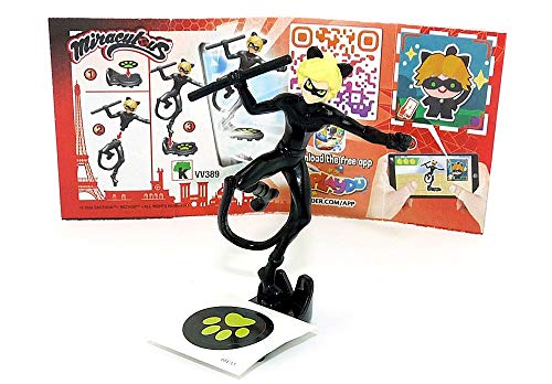 Kinder Überraschung Cat Noir von den Miraculous 2 mit Aufkleber (Beipackzettel Nummer VV389) von Kinder Überraschung