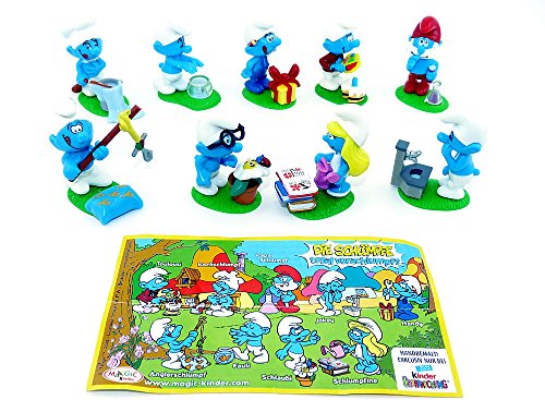 Kinder Überraschung 9 Schlumpf Figuren der Serie total verschlumpft Kinder Überraschung 9 Schlumpf Figuren der Serie total verschlumpft von Kinder