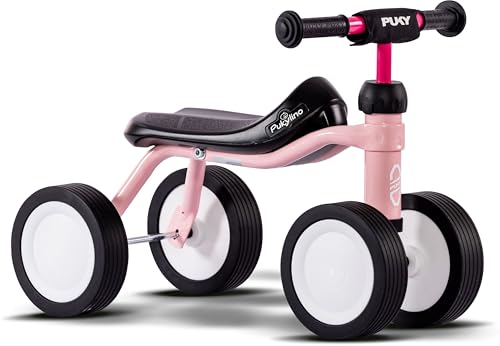 Set Puky Laufrad Pukylino & Baumwoll-Tuch | Rutschauto Kinderfahrzeug Rutschfahrzeug Indoor ab 1 Jahre (75 bis 90cm Körpergröße) | Puky Laufrad ab 1 Jahr Sicherheitslenkergriffe | Leise Laufräder von Kinderhaus Blaubär