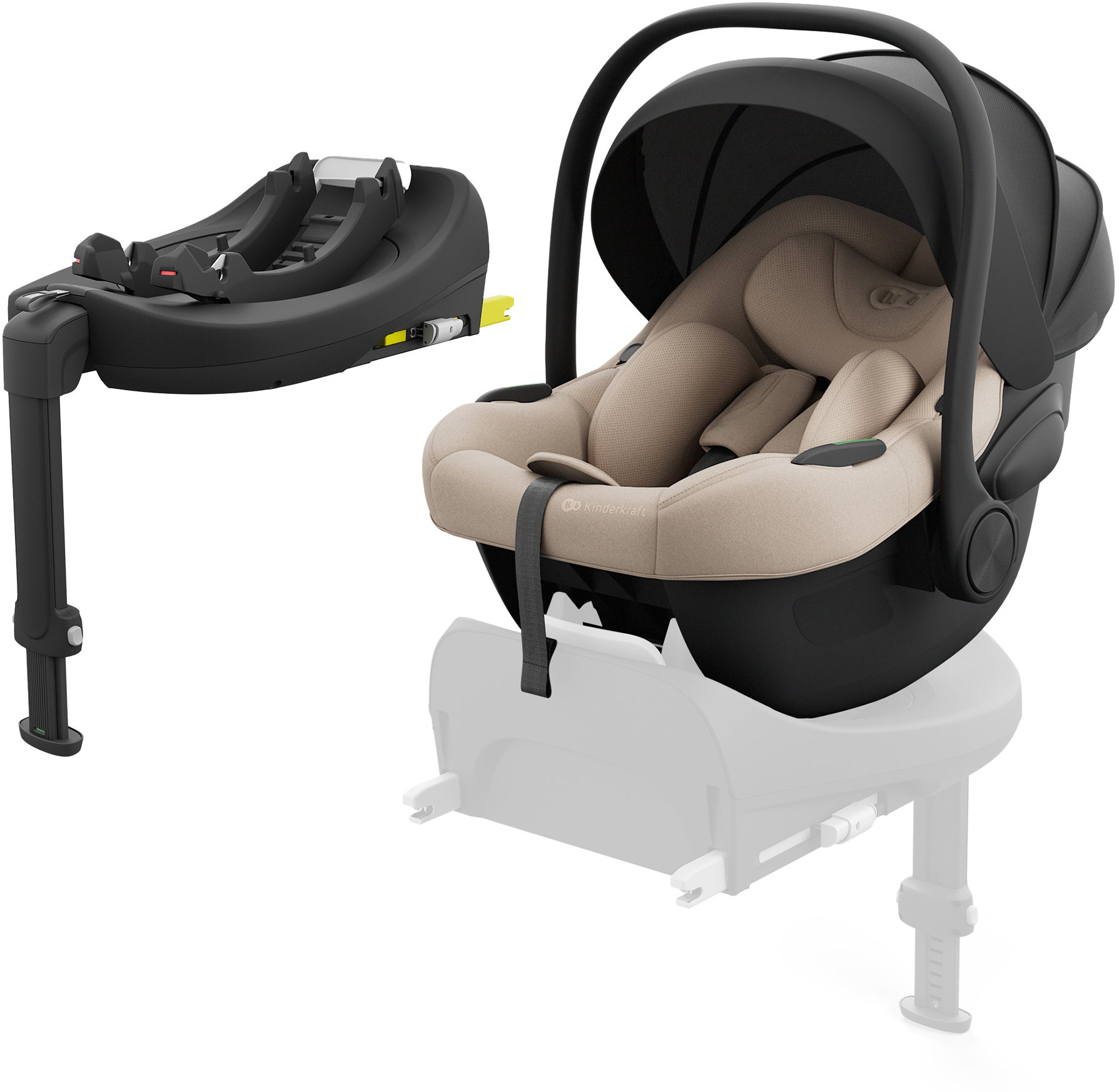Kinderkraft I-LITE Babyschale inkl. Basis, Beige von Kinderkraft