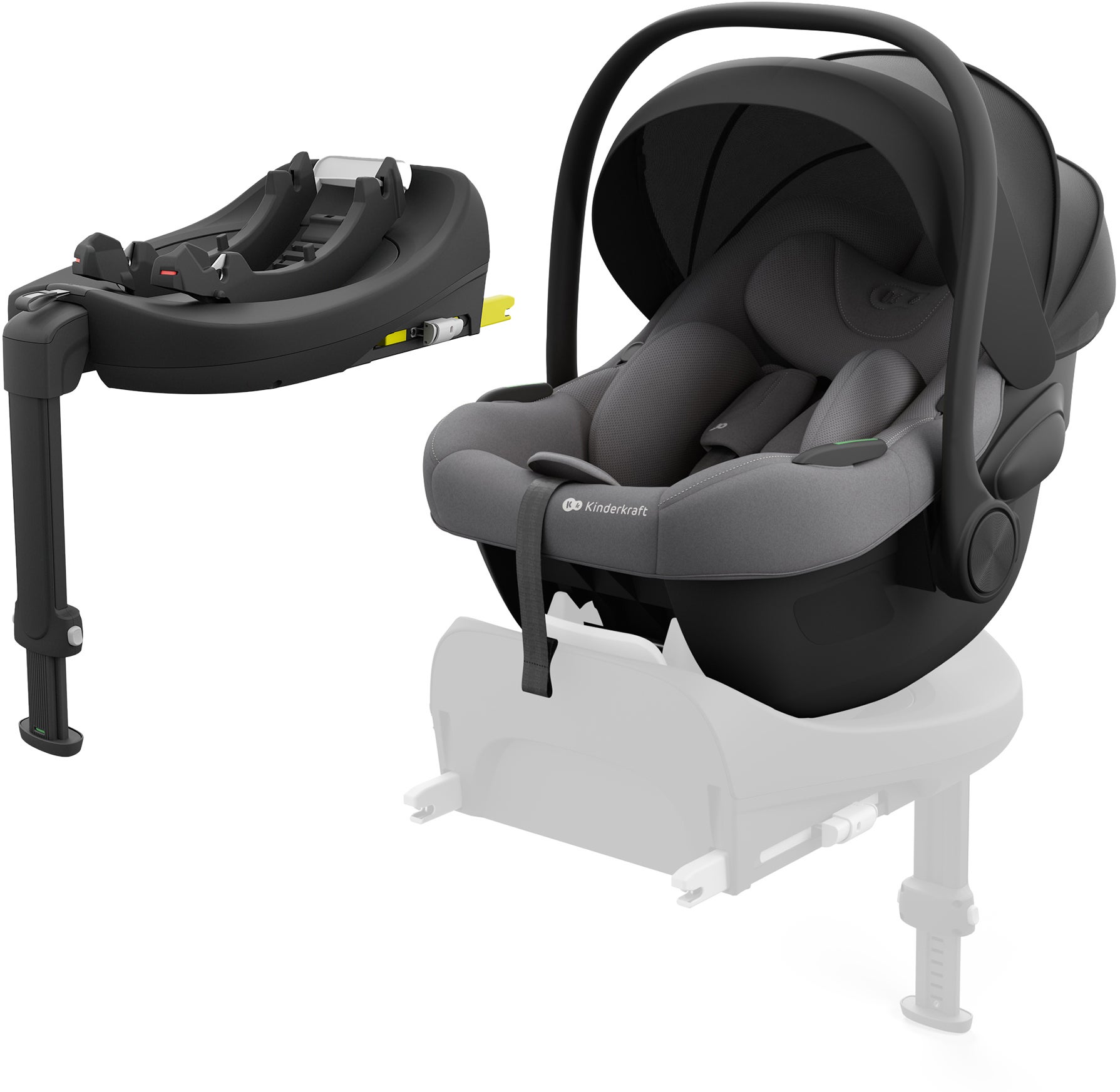Kinderkraft I-LITE Babyschale inkl. Basis, Cool Grey von Kinderkraft