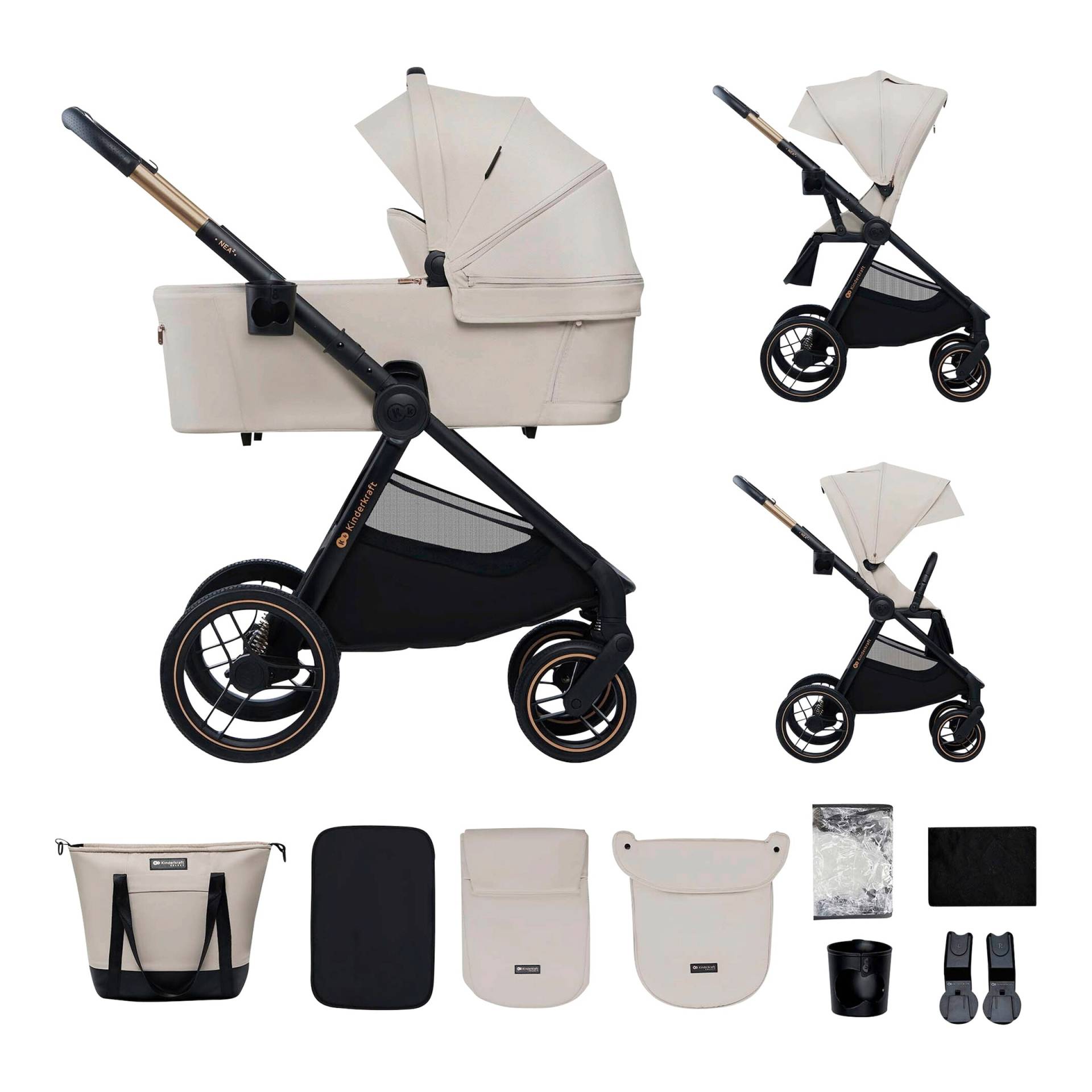 Kinderkraft Kombikinderwagen NEA 2.0 beige Kinderkraft Kombikinderwagen NEA 2.0 beige von Kinderkraft