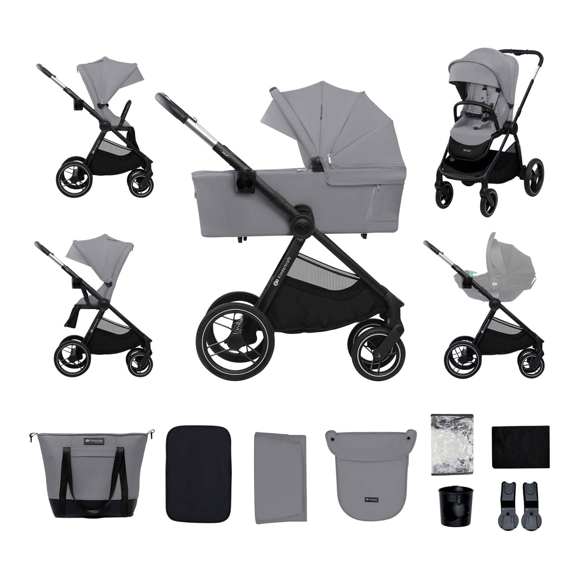 Kinderkraft Kombikinderwagen NEA 2.0 grau Kinderkraft Kombikinderwagen NEA 2.0 grau von Kinderkraft