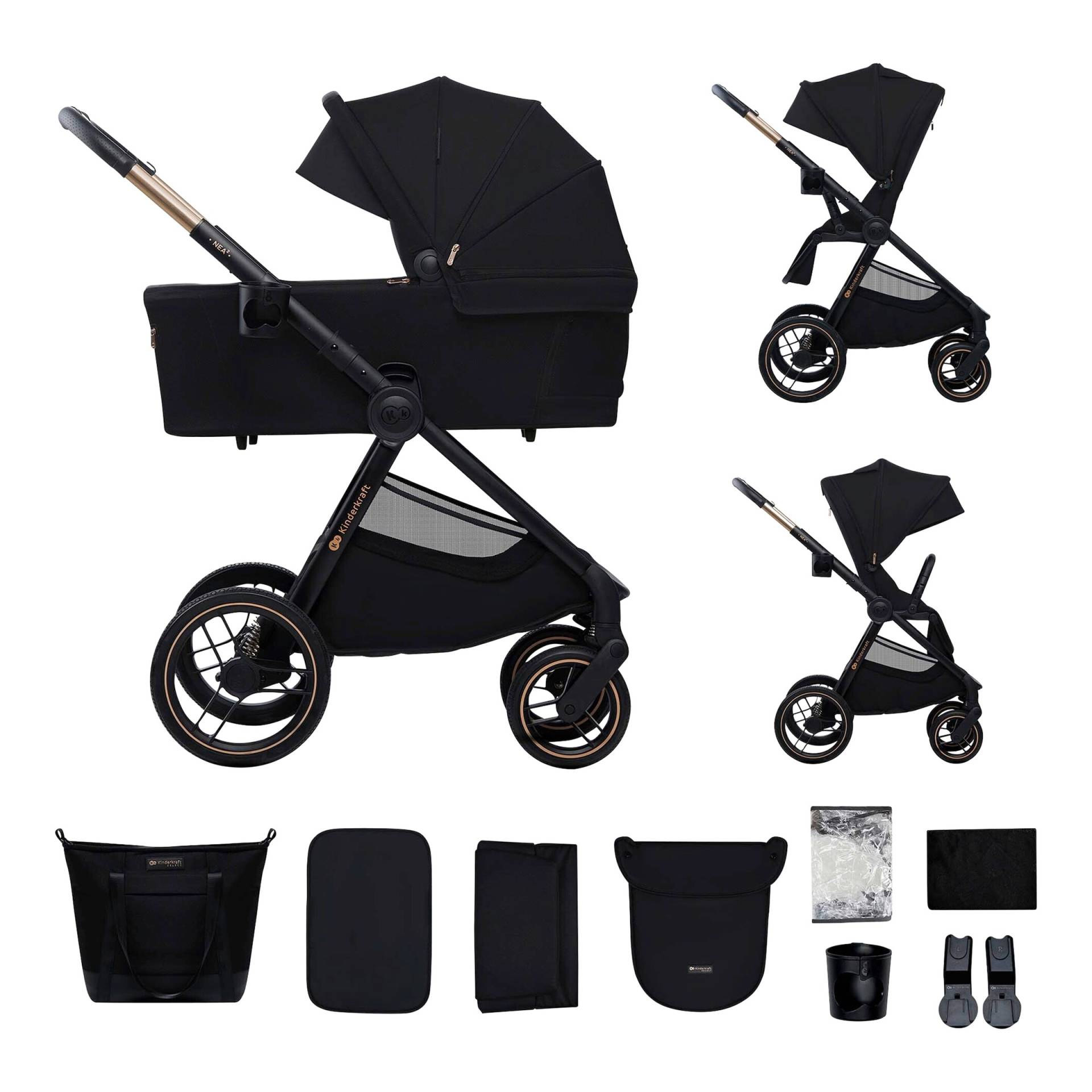 Kinderkraft Kombikinderwagen NEA 2.0 schwarz Kinderkraft Kombikinderwagen NEA 2.0 schwarz von Kinderkraft