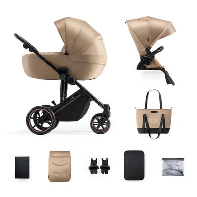 Kinderkraft Kombikinderwagen PRIME 2 2 in 1 Sandrose Beige von Kinderkraft