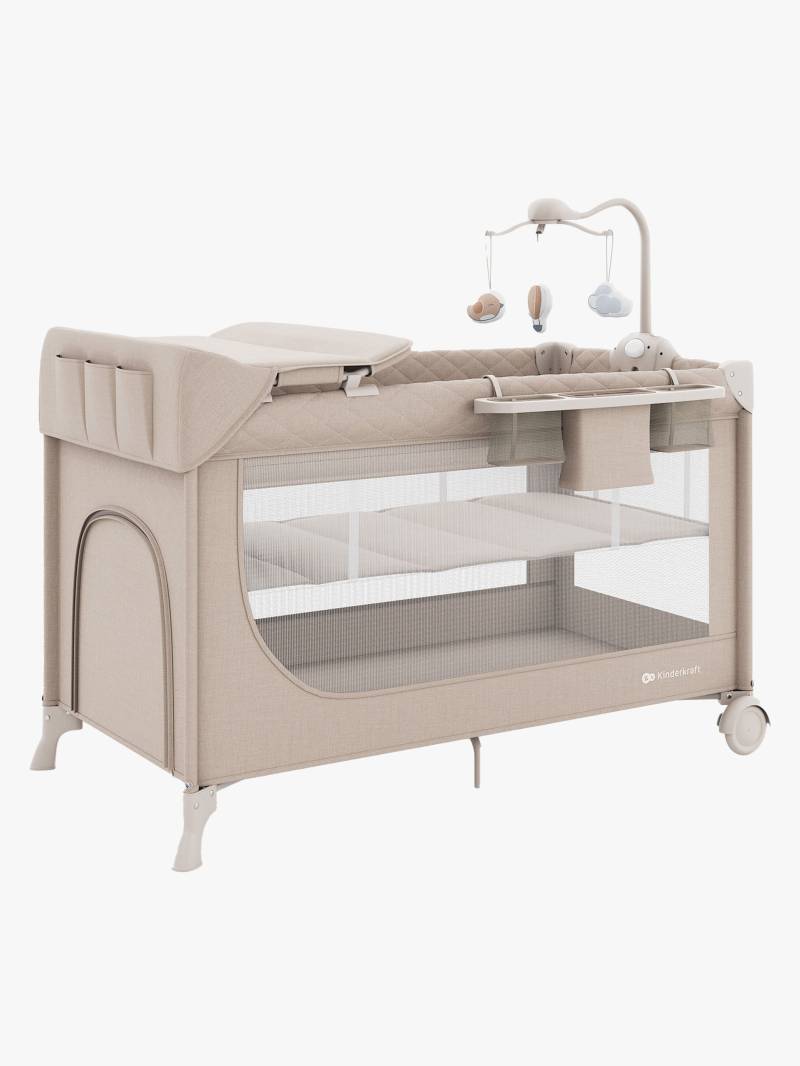 Kinderkraft LEODY UP Reisebett mit Zubehör, Beige von Kinderkraft