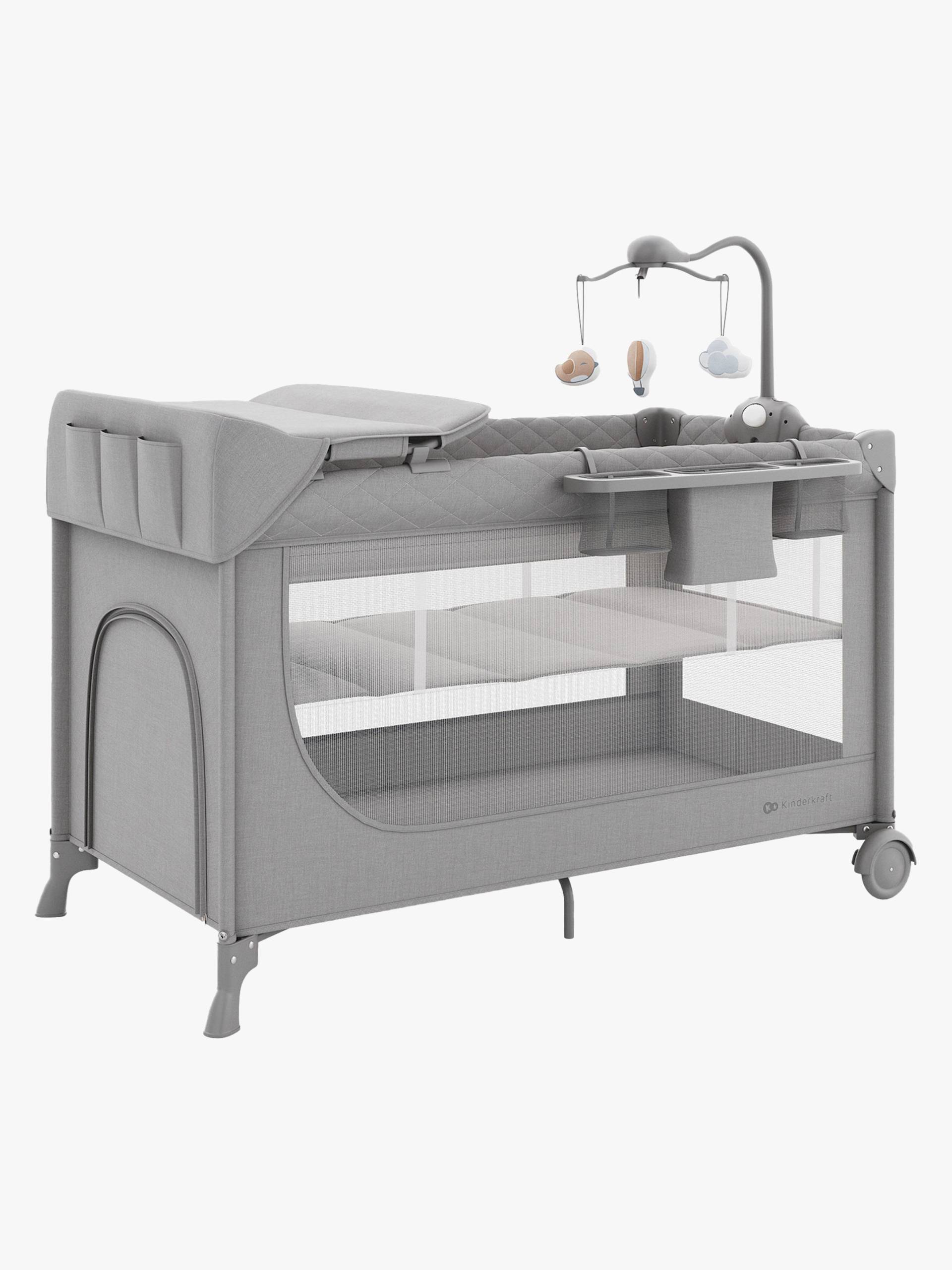 Kinderkraft LEODY UP Reisebett mit Zubehör, Grey von Kinderkraft