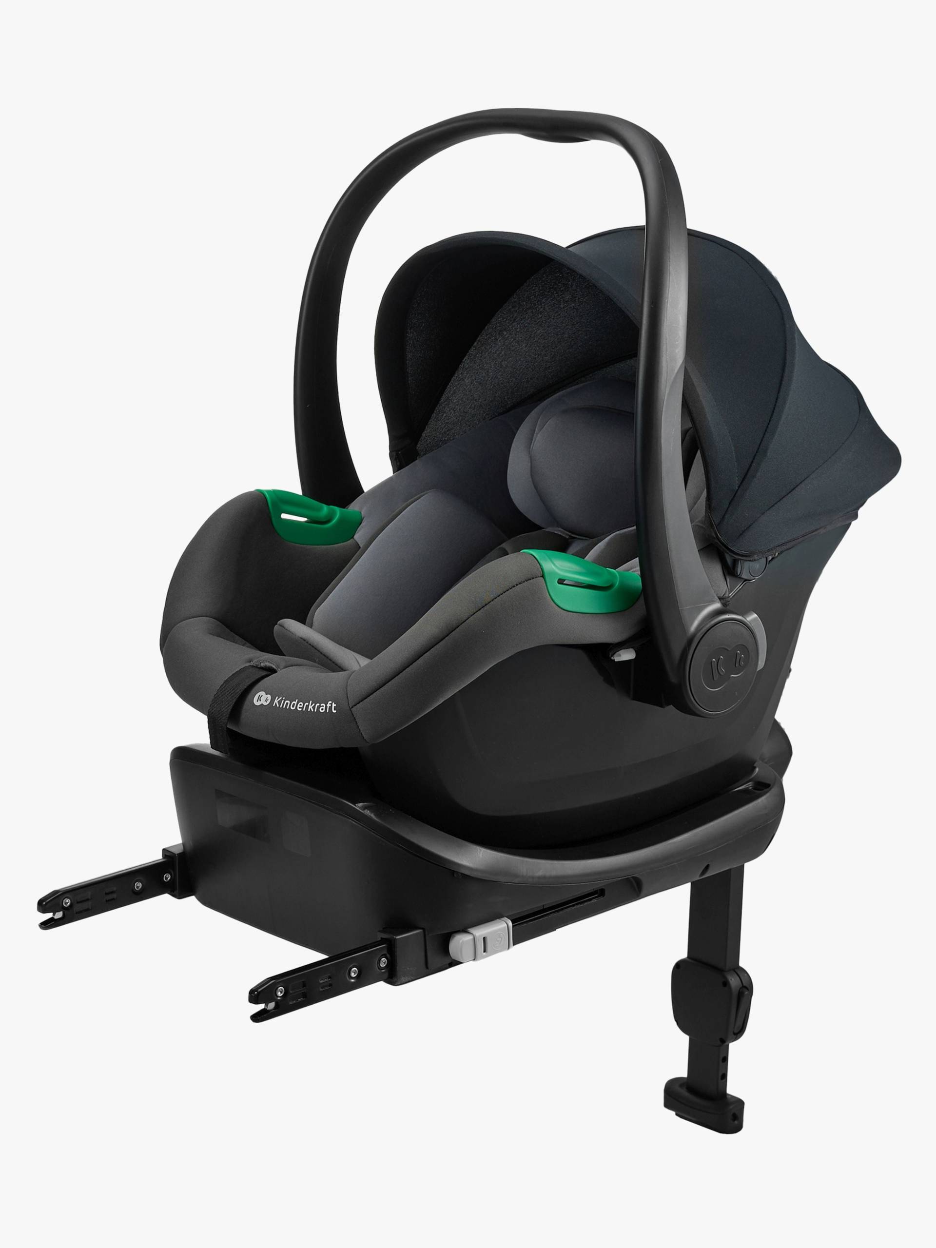 Kinderkraft MINK PRO 2 i-Size Babyschale inkl MINK FX 2 SET BLACK Basis, Grey von Kinderkraft